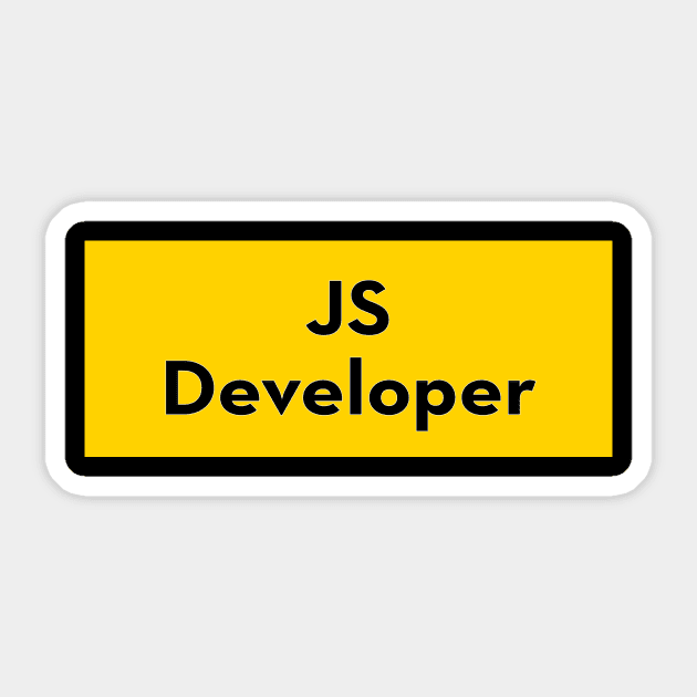 JS developer - javascript programming language Sticker by mangobanana